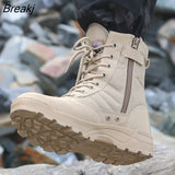 Men Desert Tactical Military Boots Mens Working Safty Shoes Army Combat Boots Militares Tacticos Zapatos Men Shoes Boots