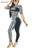 Plaid Print Two Piece Sets Fashion Patchwork Streetwear Outfits Women Tracksuits Cool Girl Crop Top Pants Matching
