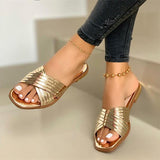 Size Ladies Slippers Women Fashion Cross Sandals 2023 New Summer Women Shoes Outdoor Flat Sandals Slippers Sandalias