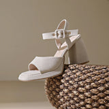 2023 Chunky High Heel Women's Sandals Platform Ankle Strap Buckle Sandals European Fashion Party Sandals Spring