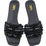 Breakj 2025 New Sandals Buckle Slippers Women's Color Is Complete, Flat-Bottomed Slippers Women Hot