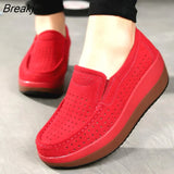 Fashion Leather Soft Bottom Tassel Women's Single Shoes Spring and Summer Thick Bottom Wedge Heel Women Hollow Light