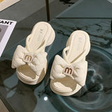 Brand New Flip Flops Summer Fashion Women Shoes Slippers Design Wedge Platform Shoe High Heels 2024 Sexy Slipper