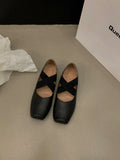 Low-Heeled Square-Headed Ballet Shoes 2024 New Summer Vintage Mary Jane Spring And Autumn Flat
