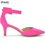 Women Sandals Summer Ladies Suede Thin High Heels Pumps Wedding Party Woman Shoes Open Toe Sexy Ankle Straps