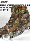 Men Tactical Shoes High Top Hiking Durable Waterproof Anti-Slip Outdoor Climbing Trekking shoe Military Tactical Low Boot
