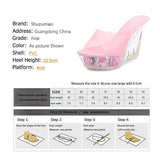 Footwear Sliper Confortable For Women Shoes Summer Crystal Sexy High Heel 10.5cm Rose Flower Platform Ladies