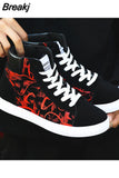 top Sneakers Men Canvas Shoes Cool Street Shoes Young Male Sneakers Black Blue Red Mens Causal Shoes