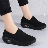 Breakj Breathable Pad Women's Shoes Thick-Soled Sports Casual Shoes Large-Size Flying Shake