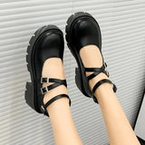 Women's Lolita Shoes 2023 New Women's Buckle Casual Shoes Thick Heel Women's Mary Jane Shoes Women's High