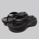 New Wedges Flip Flops for Women Summer Eva Clip Toe Thick Bottom Slippers Woman Non Slip Platform Beach Slides Shoes
