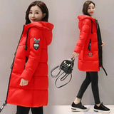 Winter Parkas Jacket Women's Large Size Loose Down Cotton Coats Casual Hooded Cotton-padded Outwear Woman Puffer Parka