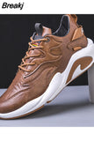 Men Shoes New 2023 Spring Platform Sneakers Fashion Round Toe Wedges Casual Sport High Top Outdoor