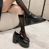 Summer Footwear Gothic White Shoes for Women 2023 Japanese Style Lolita Mary Jane Super High Heel Round Toe Platform