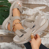 Woman 2024 Trend Summer Retro Roman Sandals Women Pu Casual Wedge Sandals Slippers Women Platform