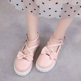 Kawaii lolita Shoes JK Uniform Shoes Mary Janes Shoes Woman lolita dress cosplay Shoes low heel women pink white