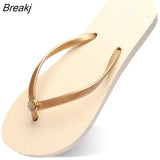 New Summer New Clip Toe Slippers Fashion Outdoor Flat Beach Sandals Female Anti-slip Casual Flip Flops Pantuflas De