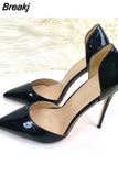 Black 12cm High Heels Shoes Women Pumps 10cm Tacones Pointed Toe Stilettos Femme Sexy Wedding Shoes QKOU003