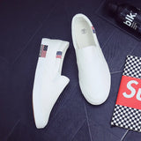 Men's Casual Shoes Canvas Slip-On Loafers Low Style Breathable Light Fashion Shoes for Men Walking White Shoe Zapatos De