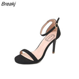 Sexy Thin Heels Ankle Strap Women Sandals Open Toe Shoes Buckle Ladies Office Work Sandalias Shoes Fashion