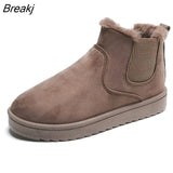 Snow Boots For Women Women's Low Shoes Flat Heel Booties Ladies Winter Footwear Boots-women Luxury Designer Round