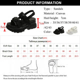 Chunky Platform Sandals Women Summer 2023 Thick Bottom Non Slip Beach Shoes Woman Fashion Buckle Sports Sandals Plus