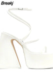 New Platform Sandals For Women Hoof Heels High Platform Chunky Heels 2023 Summer Sexy Elegant Fashion Woman Sandals