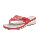 Thick-Soled Wedges Sandals for Women Flip-Flops Beach Shoes Summer Slippers New Lightweight high quality