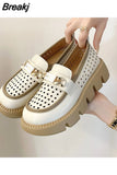 Strap Beige Heeled Sandals Female Shoe Espadrilles Platform Med Increasing Height Muffins shoe 2023 Summer Clogs Wedge