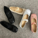 Square Head Ballet Shoes Women's Shoes 2024 New Spring Minority Evening Mary Jane Peas