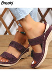 Summer Women Sandals Sexy Shoes Crystal Casual Woman Flats Buckle Strap Ladies Fashion Beach Shoe Big Size