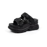 Summer Platform Slippers Women's Sandals 2024 Fashion Women Buckle Wedges High Heel Sandales Open Toe Woman Beach