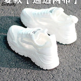 Women Casual Shoes Fashion Breathable Walking Mesh Lace Up Flat Shoes Sneakers Women 2020 Tenis Feminino White Vulcanized