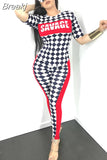 Plaid Print Two Piece Sets Fashion Patchwork Streetwear Outfits Women Tracksuits Cool Girl Crop Top Pants Matching