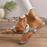 Women's Sandals Summer 2024 Summer Flat Sandals Women Shoes Cut Out Slipppers Woman Casual Shoes Flip Flops Thong Beach