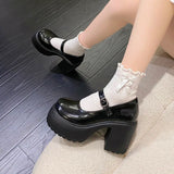 shoes Heels Lolita shoes platform heels Women Mary Jane Shoes Vintage Girls High Heel Japanese Style College Student