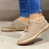 Fashion Comfortable Women's Flat Shoes with Free Shipping Casual Lace Up Ladies Flats Lightweight Outdoor Walking