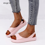 Women's Sandals Woman Peep Toe Sandals Female Elegant Flat Shoes 2023 Ballet Flats Plus Size 42 43 Shoes Woman Orange