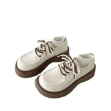 Shoes for Women Fashion Retro Daily Casual Mary Jane Shoes Comfortable Soft Bottom Shoes Lace Up Flats Zapatillas