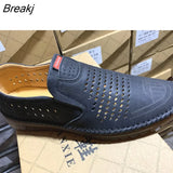 Shoes Men's New Casual Shoes Leather Men's Leather Shoes Soft Cowhide Breathable Business Men's Shoes Peas Shoes