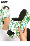 Women Wedge Slippers Platform Flip Flops Outdoor Beach 2023 Sandals Ladies Slides Indoor Zapatillas Mujer
