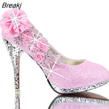 Wedding Shoes Women Pumps Sexy Ladies Super High Heels Fashion Party Women Shoes Thin Heel 8cm 10cm