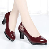 Women Fashion Pointed Toe Navy Blue Bow Tie High Heel Shoes Ladies Casual Sweet Wine Red Black High Heel Pumps Salto Alto