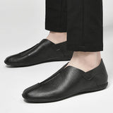 Mens Shoes Vintage Classic Slip On Mens Shoes round Toe Outdoor Autumn moccasins suede leather Trendy Party Man Loafers