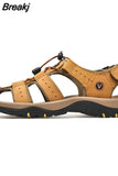 Leather Men Shoes Summer New Large Size Men's Sandals Men Sandals Fashion Sandals Slippers Big Size