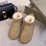 Breakj Shoes Large Winter New Flat Bottom Short Northeastern Cotton Shoes Men Plus Velvet Thick To Keep The Snow Boots