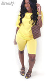 Juicy Print Tracksuit Women Round Neck Short Sleeve Tshirt And Shorts Two Piece Sets Summer Sporty Fitness Outfits