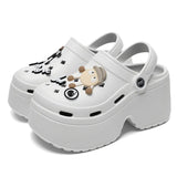 Chunky Platform Sandals 2024 Summer Women Summer Eva Thick Sole Clogs Garden Shoes Woman 2024 New Closed Toe Non-Slip