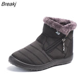 Boots Womens Winter Shoes 2022 Slip Women Ankle Booties Solid Warm Fur Outdoor shoesComfortable Footwearsshoes women
