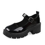 Breakj And Summer 2025 JK Uniform Shoes To Increase The Thick Bottom Of The Student Mary Jane High-Heeled Retro Single Shoes